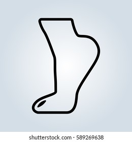 Foot, foot standing icon