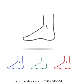 Foot, foot standing  icon. Elements of human body part multi colored icons. Premium quality graphic design icon. Simple icon for websites, web design, mobile app, info graphics on white background