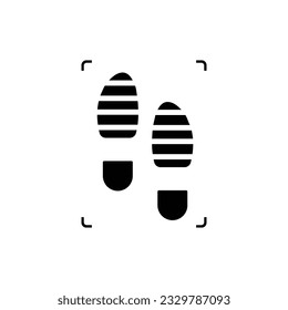 Foot Step Filled Icon Vector Illustration