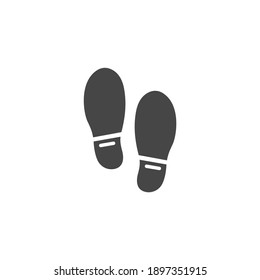 Foot Step Icon Black and White Vector Graphic