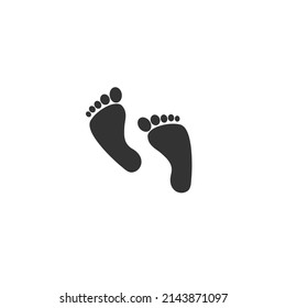 Foot step icon flat sign. Vector illustration