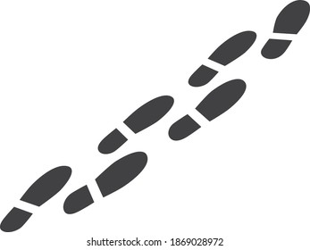 Fußschrittsymbol. Footprint-Icon-Vektorgrafik