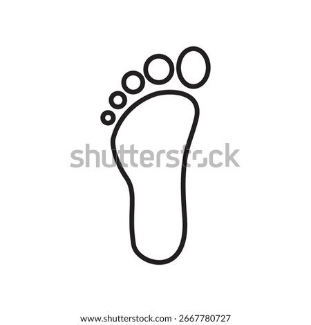 foot step icon outline editable stroke line drawing eps