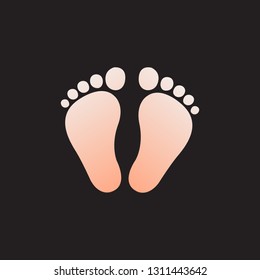 Foot step icon. Vector illustration EPS10