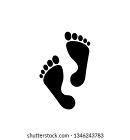 Foot Step Icon Vector Illustration Stock Vector (Royalty Free ...