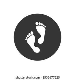 Foot step icon. Vector illustration