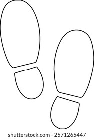 foot step icon vector outline design