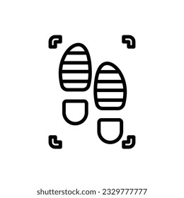 Foot Step Outline Icon Vector Illustration