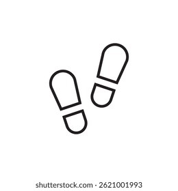 foot steps icon editable outline stroke vector eps