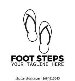 foot steps logo vector illustration