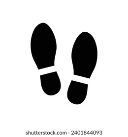 Foot steps vector icon. Shoe Prints. Vector illustration