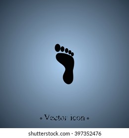 Foot symbol icon. Footstep illustration.