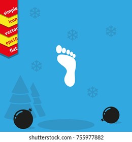 Foot symbol icon. Footstep illustration.