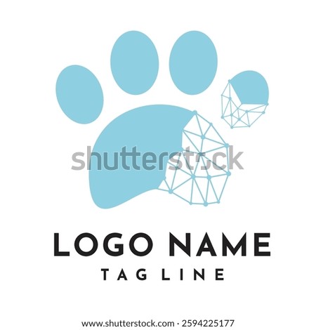Foot Technolgy Icon Logo. Human Foot. Animal Foot
