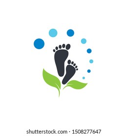 Foot therapist logo template vector icon