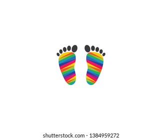 Foot therapist logo vector icon illustration
