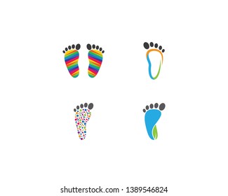 Foot therapist logo vector icon illustration