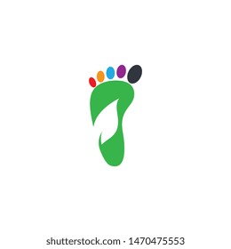 Foot therapist logo vector icon illustration