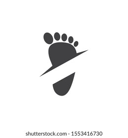 Foot therapist logo vector icon illustration