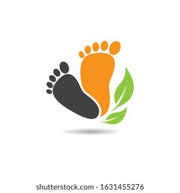 Foot therapist logo vector icon illustration