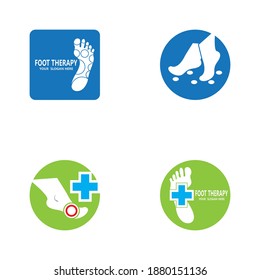 Foot therapy logo vector template