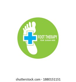Foot therapy logo vector template