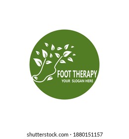 Foot therapy logo vector template