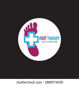 Foot therapy logo vector template