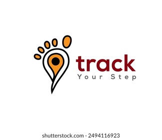 foot track location logo design template