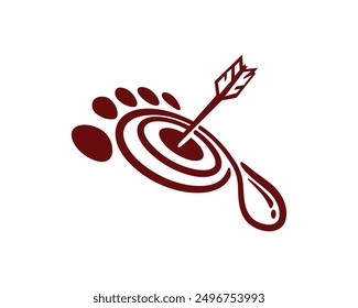 foot track target logo design template