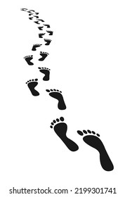 Foot trail vector icon image