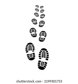 Foot trail vector icon image
