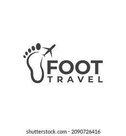 Foot travel Logo template vector