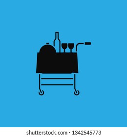 foot trolley icon vector