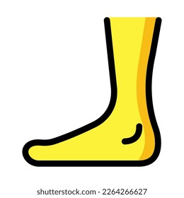 Foot vector flat icon. Isolated foot emoji illustration