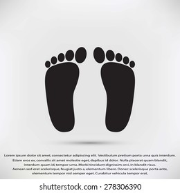 foot vector icon
