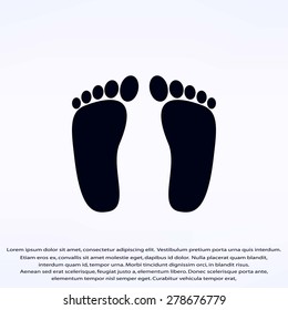 foot vector icon