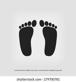 foot vector icon