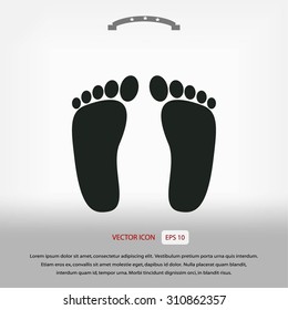 foot vector icon