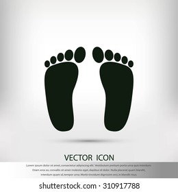 foot vector icon