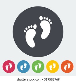 Foot vector icon.