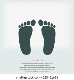 foot vector icon