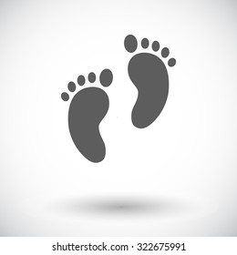 Foot vector icon.