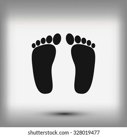 foot vector icon