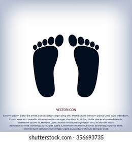 foot vector icon