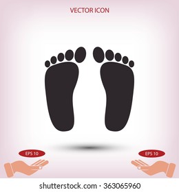 foot vector icon