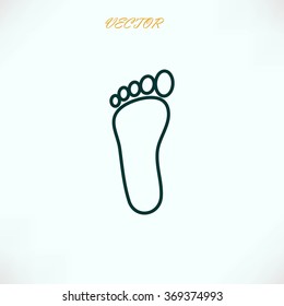 foot vector icon