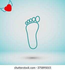 foot vector icon