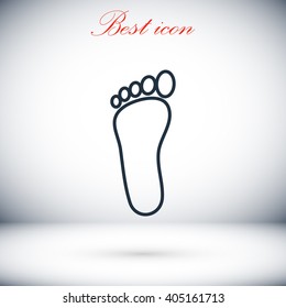 foot vector icon