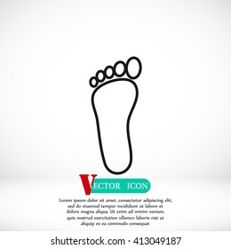 foot vector icon